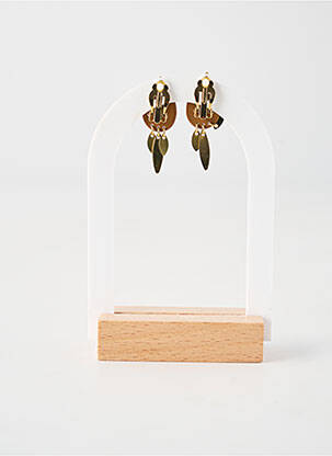 Boucles d’oreilles fermeture fermoir clips orange FRANCK HERVAL femme