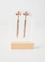 Boucles d’oreilles matériaux plaqué or rose FRANCK HERVAL femme