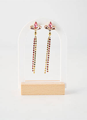 Boucles d’oreilles matériaux plaqué or rose FRANCK HERVAL femme