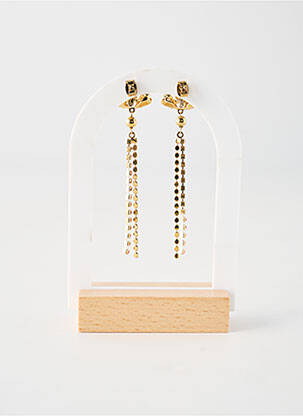 Boucles d’oreilles matériaux plaqué or rose FRANCK HERVAL femme
