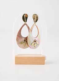Boucles d’oreilles matériaux plaqué or or FRANCK HERVAL femme