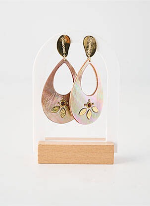 Boucles d’oreilles matériaux plaqué or or FRANCK HERVAL femme