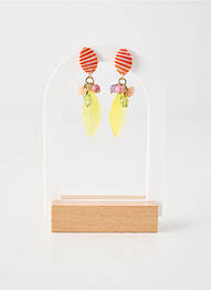 Boucles d’oreilles matériaux plaqué or jaune NATURE BIJOUX femme