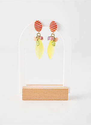Boucles d’oreilles matériaux plaqué or jaune NATURE BIJOUX femme