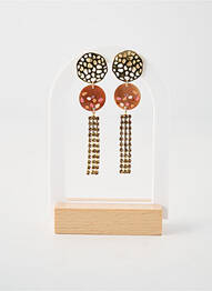Boucles d’oreilles matériaux plaqué or blanc NATURE BIJOUX femme