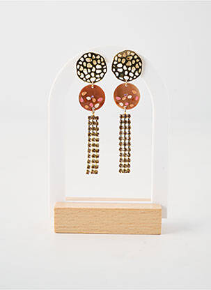 Boucles d’oreilles matériaux plaqué or blanc NATURE BIJOUX femme
