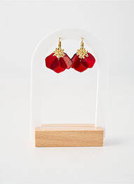 Boucles d’oreilles fermeture fermoir clips rouge NATURE BIJOUX femme