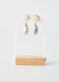 Boucles d’oreilles ornement perles gris NATURE BIJOUX femme