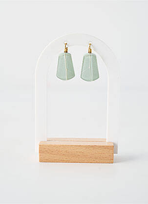 Boucles d’oreilles fermeture fermoir clips bleu NATURE BIJOUX femme