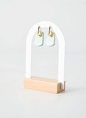 Boucles d’oreilles fermeture fermoir clips bleu NATURE BIJOUX femme