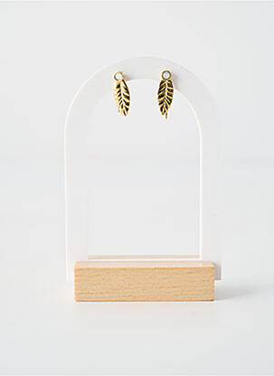 Boucles d’oreilles ornement pierre blanc FRANCK HERVAL femme