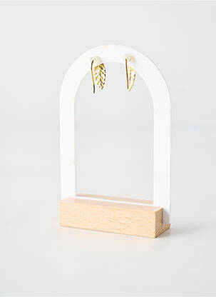 Boucles d’oreilles ornement pierre blanc FRANCK HERVAL femme