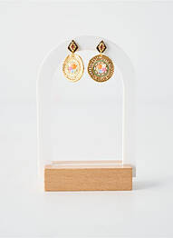 Boucles d’oreilles matériaux plaqué or or FRANCK HERVAL femme