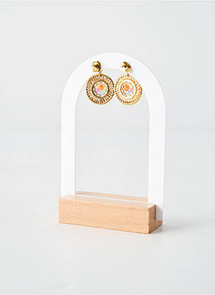 Boucles d’oreilles matériaux plaqué or or FRANCK HERVAL femme