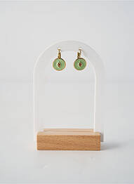 Boucles d’oreilles fermeture fermoir clips bleu FRANCK HERVAL femme