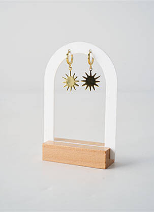 Boucles d’oreilles matériaux plaqué or blanc FRANCK HERVAL femme