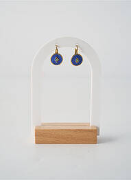 Boucles d’oreilles fermeture fermoir clips bleu FRANCK HERVAL femme