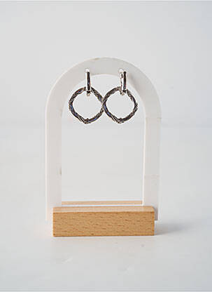 Boucles d’oreilles ornement elément métal argent ORITAO femme