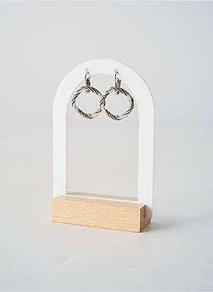 Boucles d’oreilles ornement elément métal argent ORITAO femme