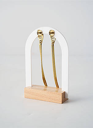 Boucles d’oreilles fermeture bouton poussoir or ORITAO femme