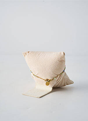 Bracelet matériaux plaqué or vert FRANCK HERVAL femme