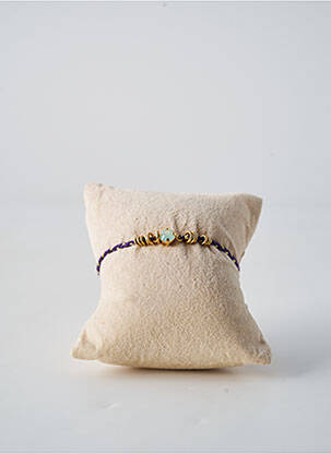 Bracelet matériaux plaqué or bleu FRANCK HERVAL femme