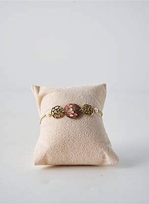 Bracelet matériaux plaqué or beige NATURE BIJOUX femme
