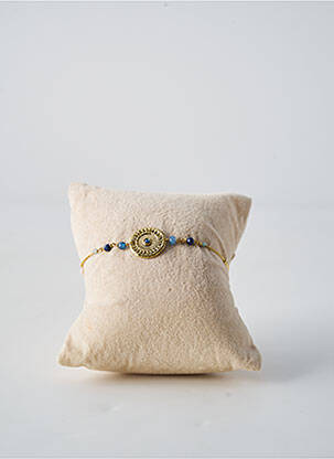 Bracelet matériaux plaqué or bleu FRANCK HERVAL femme
