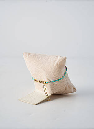 Bracelet matériaux plaqué or vert FRANCK HERVAL femme