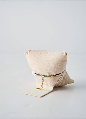 Bracelet matériaux plaqué or rouge FRANCK HERVAL femme