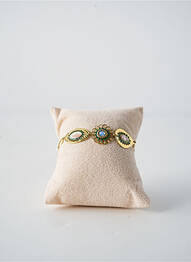Bracelet matériaux plaqué or vert FRANCK HERVAL femme