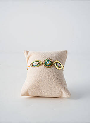 Bracelet matériaux plaqué or vert FRANCK HERVAL femme