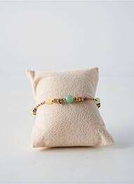 Bracelet matériaux plaqué or vert FRANCK HERVAL femme