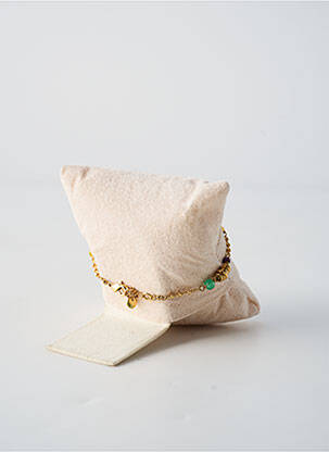 Bracelet matériaux plaqué or vert FRANCK HERVAL femme
