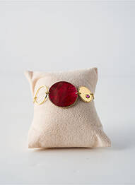 Bracelet matériaux plaqué or rouge FRANCK HERVAL femme