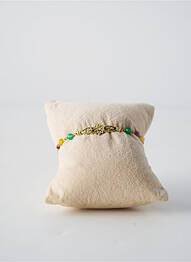 Bracelet matériaux plaqué or vert FRANCK HERVAL femme