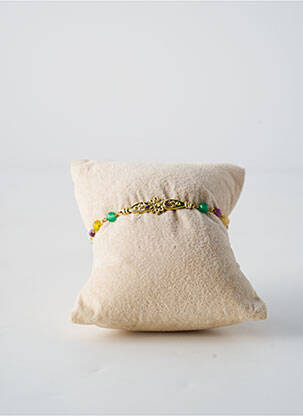 Bracelet matériaux plaqué or vert FRANCK HERVAL femme