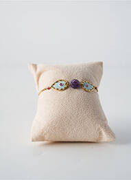 Bracelet matériaux plaqué or bleu NATURE BIJOUX femme