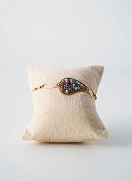 Bracelet matériaux plaqué or bleu FRANCK HERVAL femme