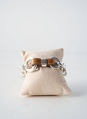 Bracelet matériaux plaqué argent argent SECRET DE CUIR femme