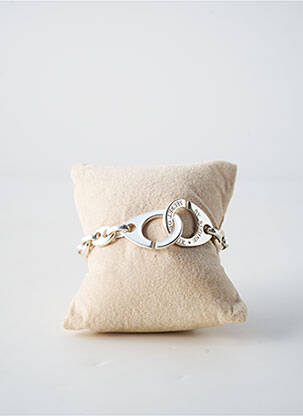 Bracelet matériaux plaqué argent argent SECRET DE CUIR femme