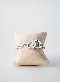 Bracelet argent SECRET DE CUIR femme