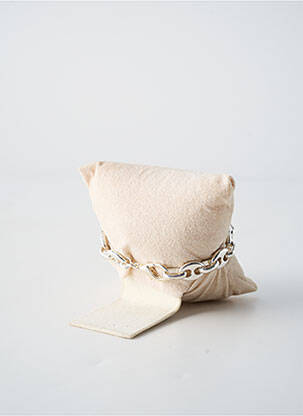 Bracelet matériaux plaqué argent argent SECRET DE CUIR femme