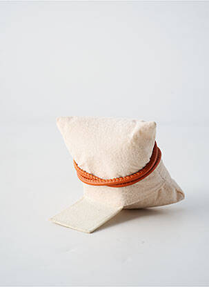 Bracelet matériaux cuir orange SECRET DE CUIR femme