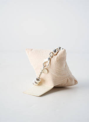 Bracelet ornement elément métal argent SECRET DE CUIR femme