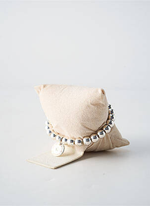 Bracelet ornement perles argent SECRET DE CUIR femme