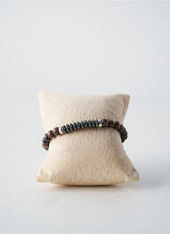 Bracelet ornement perles marron FRANCK HERVAL femme