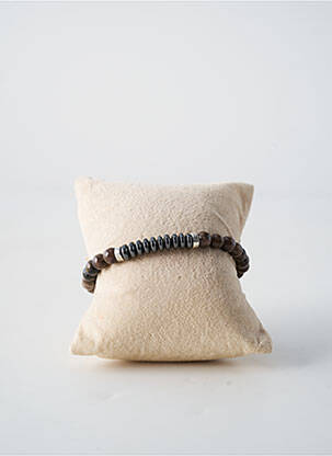 Bracelet ornement perles marron FRANCK HERVAL femme