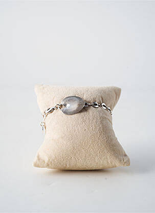 Bracelet matériaux plaqué argent gris ORITAO femme