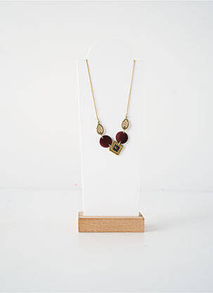 Collier matériaux plaqué or noir FRANCK HERVAL femme